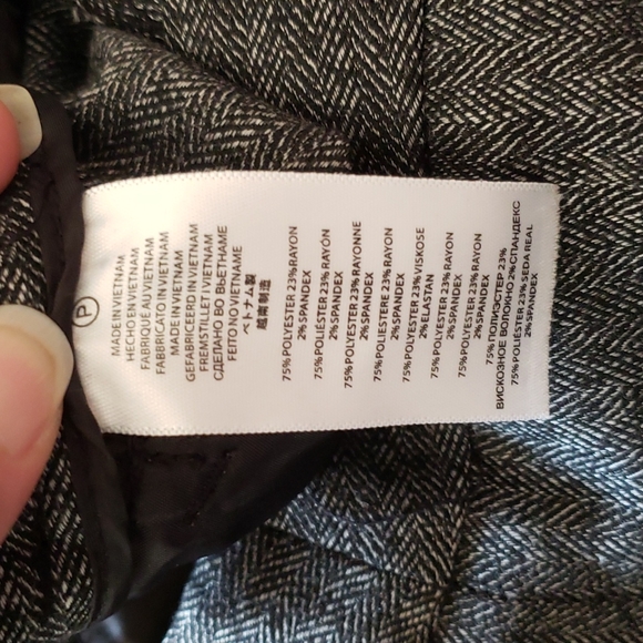 Michael Kors Grey Herringbone Wide Leg Trousers Size 12 - Picture 11 of 13